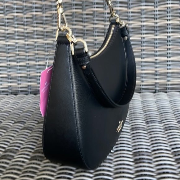 Kate Spade Staci Saffiano Leather Shoulder Bag Black - Picture 4 of 16